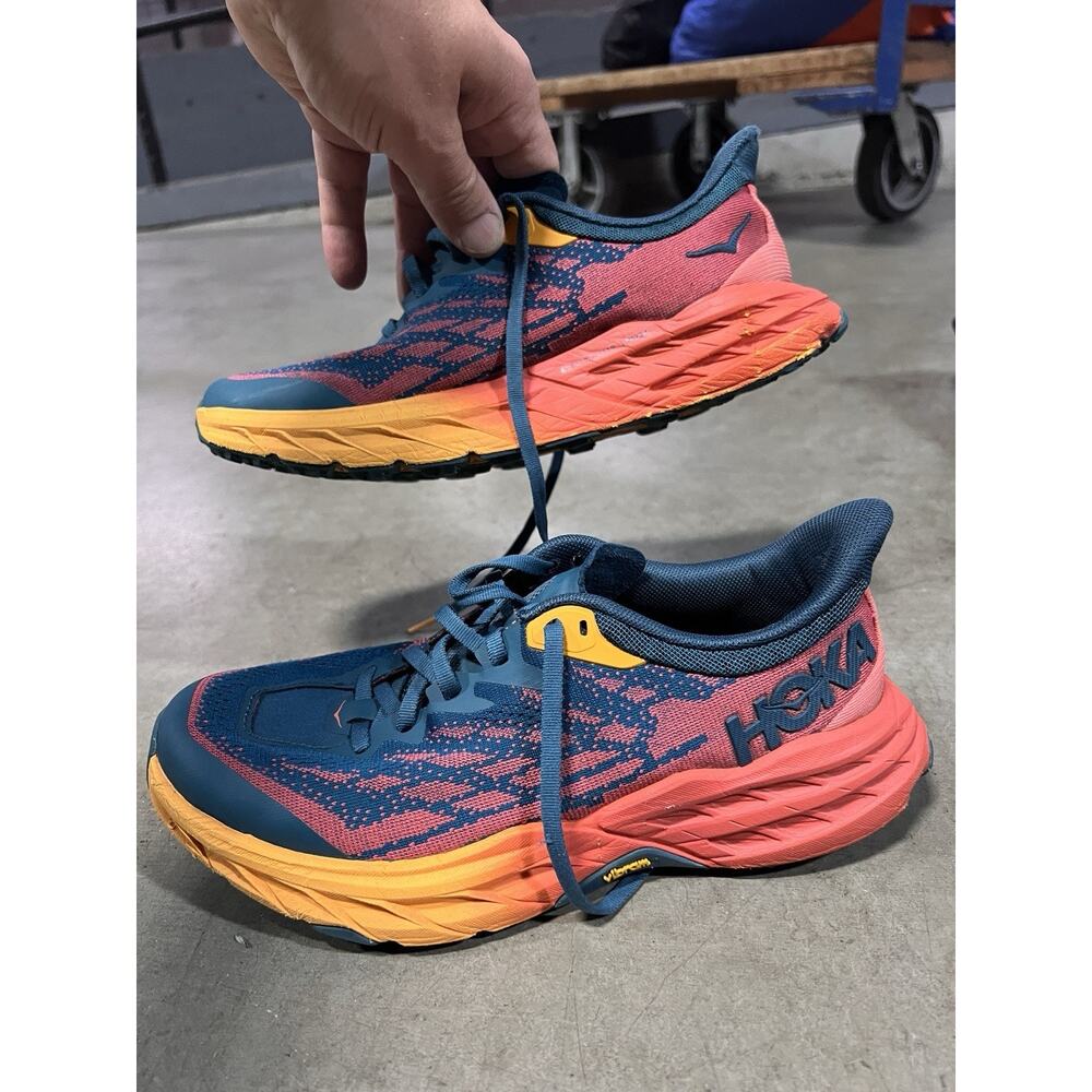 Hoka One One Womens Speedgoat 5 1123158 BCCML Blue Running Shoes Sneakers 7.5 B